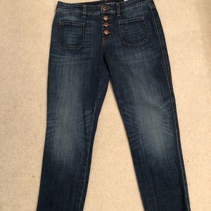Chico’s button front ankle jeans